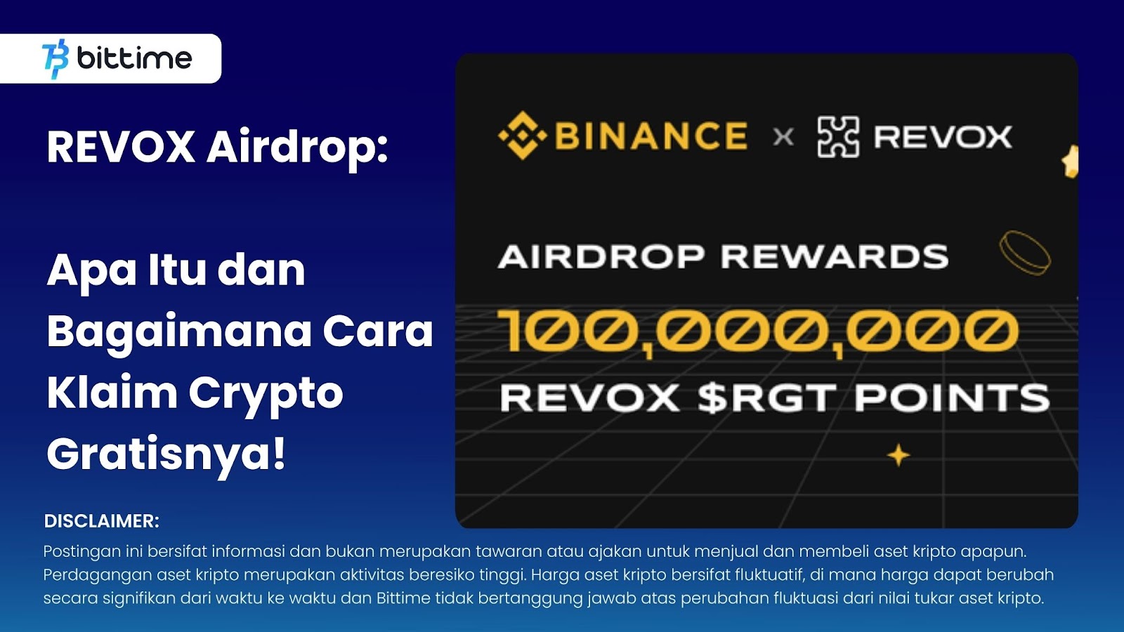 REVOX Airdrop Apa Itu Dan Bagaimana Cara Klaim Crypto Gratisnya Bittime