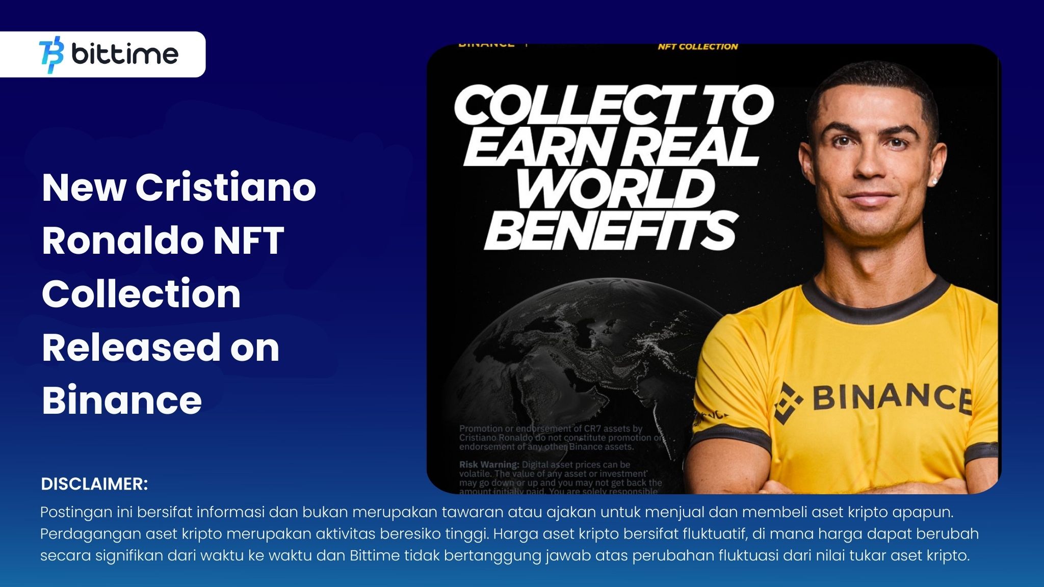 New Cristiano Ronaldo NFT Collection Released On Binance Bittime