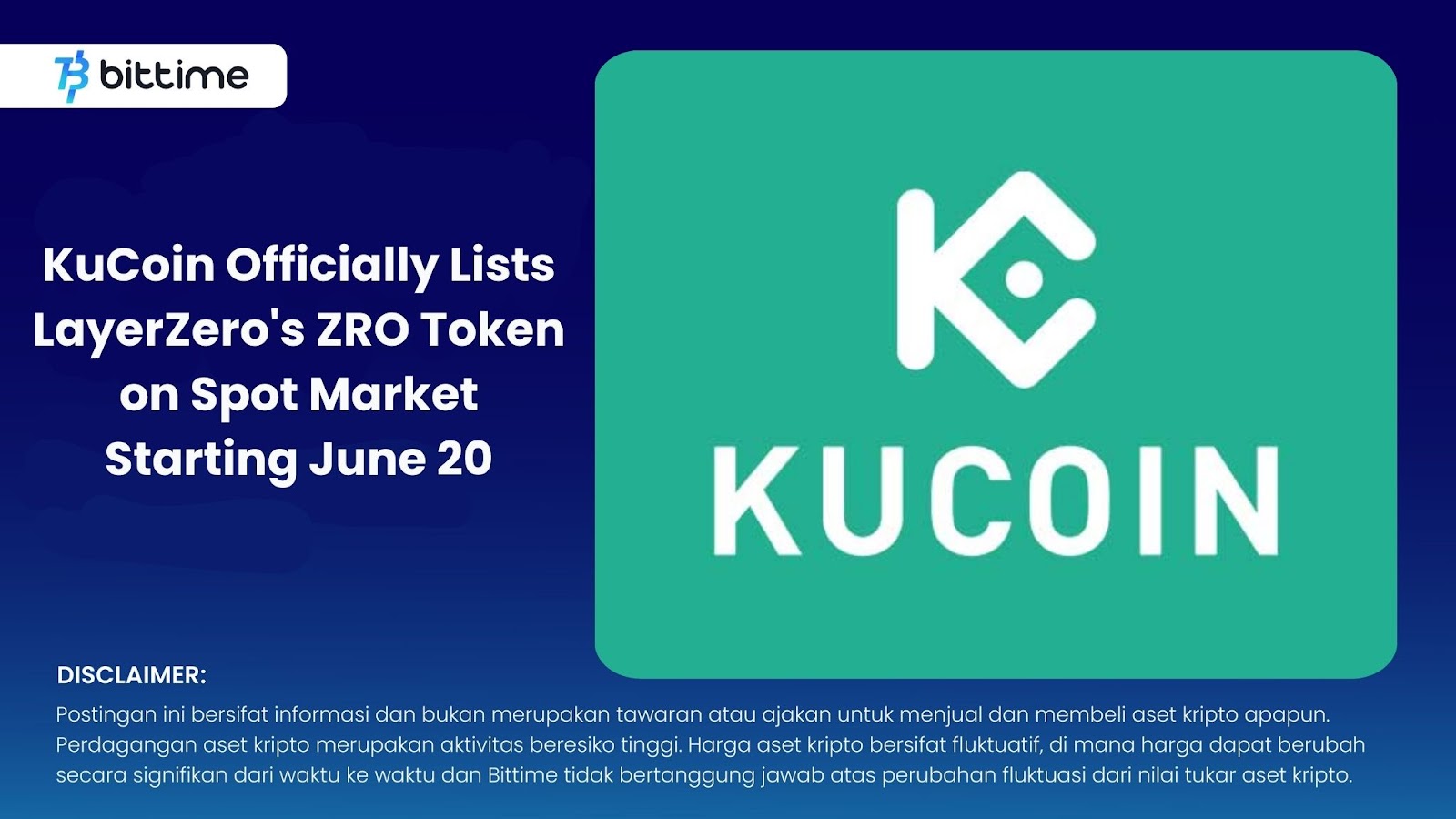 KuCoin Officially Lists LayerZero's ZRO Token on Spot Market Starting June 20