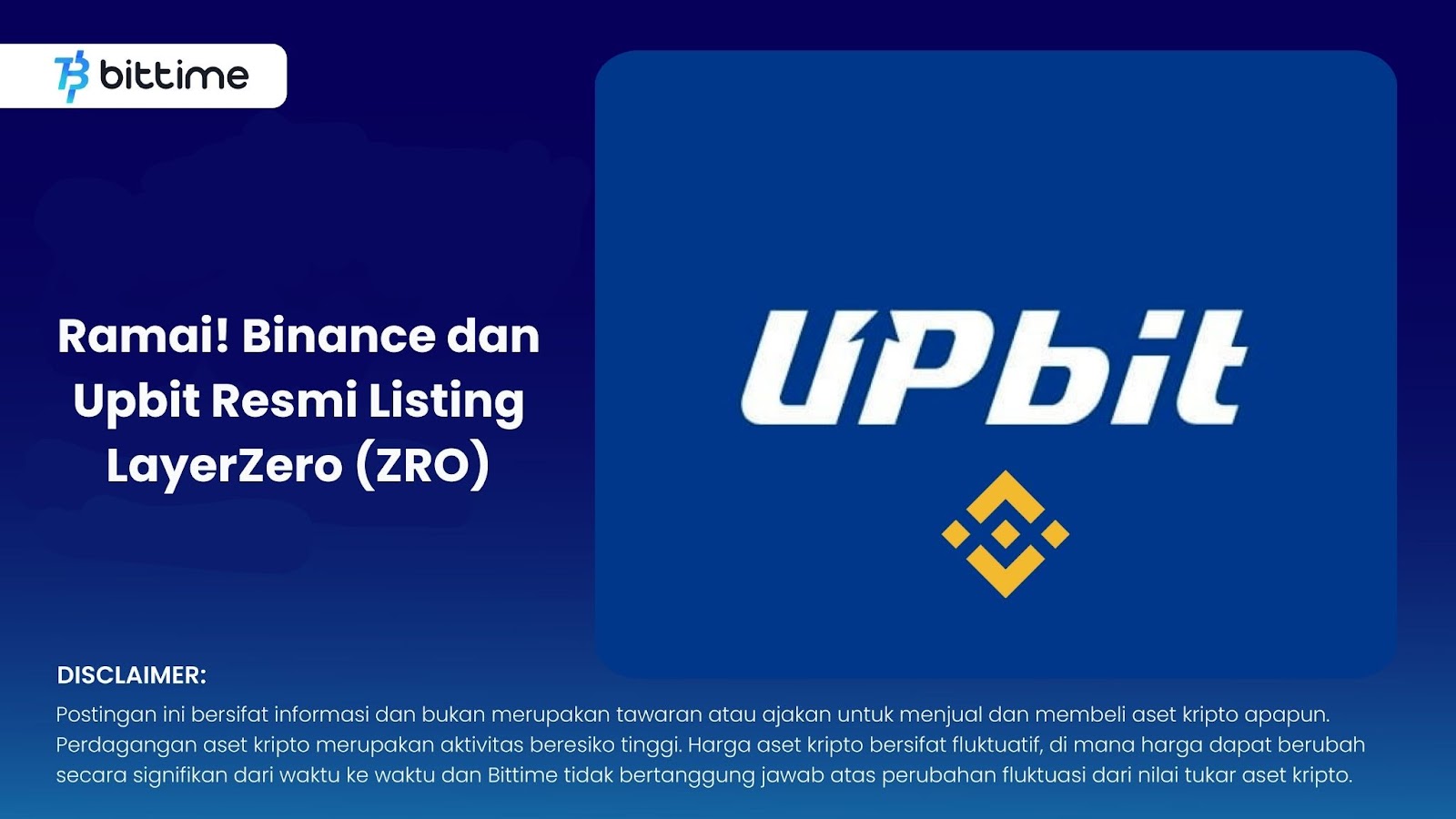 Ramai! Binance dan Upbit Resmi Listing LayerZero (ZRO)