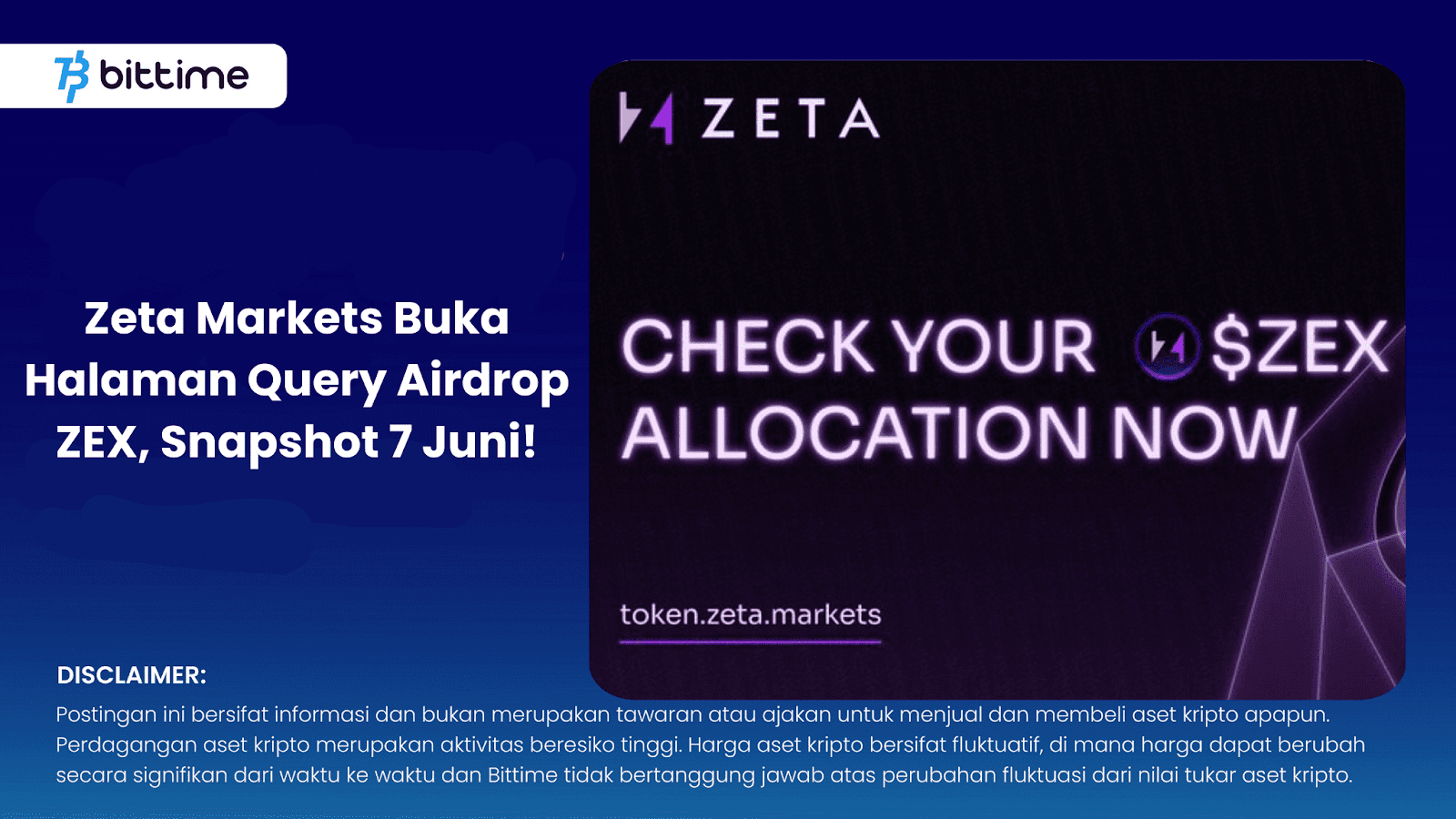 Zeta Markets, Airdrop ZEX