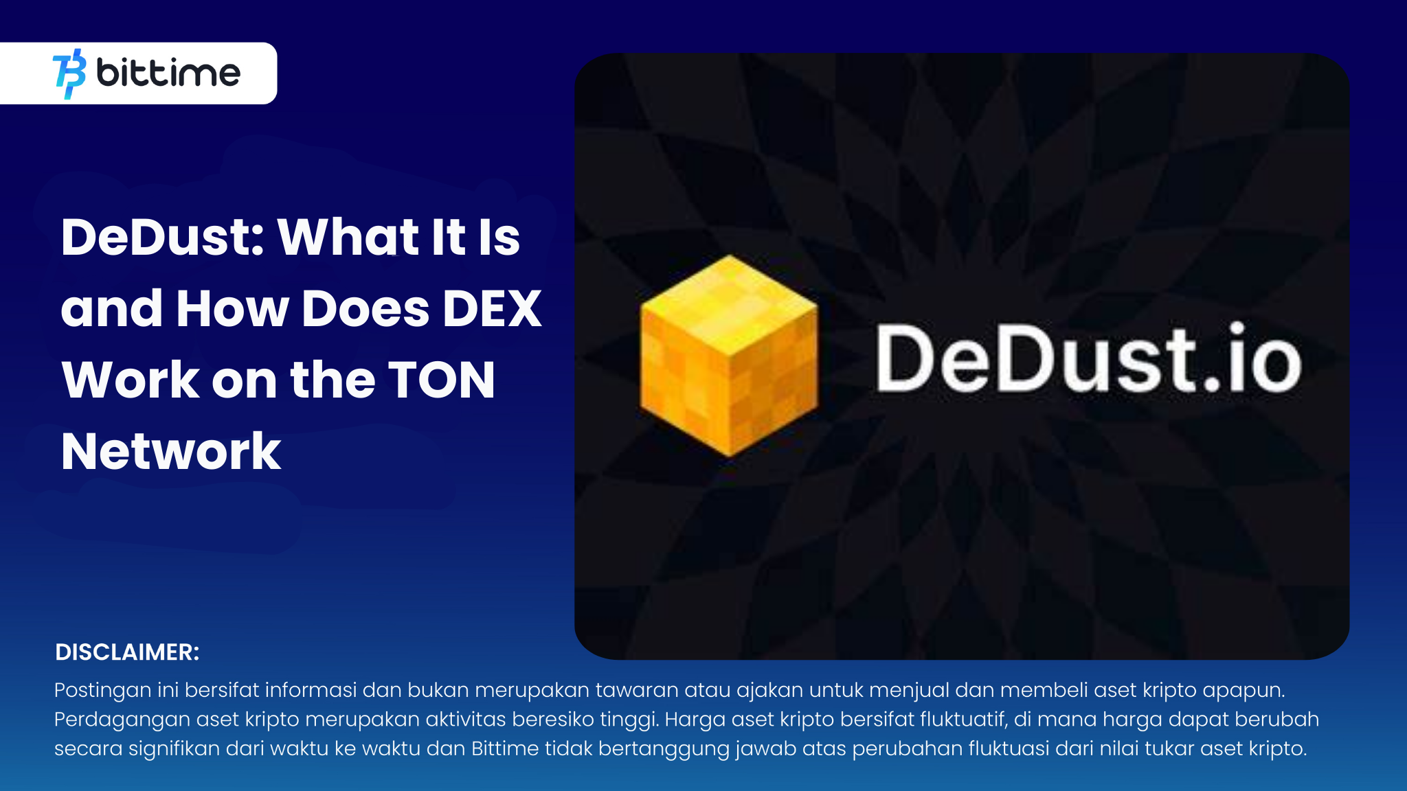DeDust What It Is and How Does a DEX Work on the TON Network Bittime