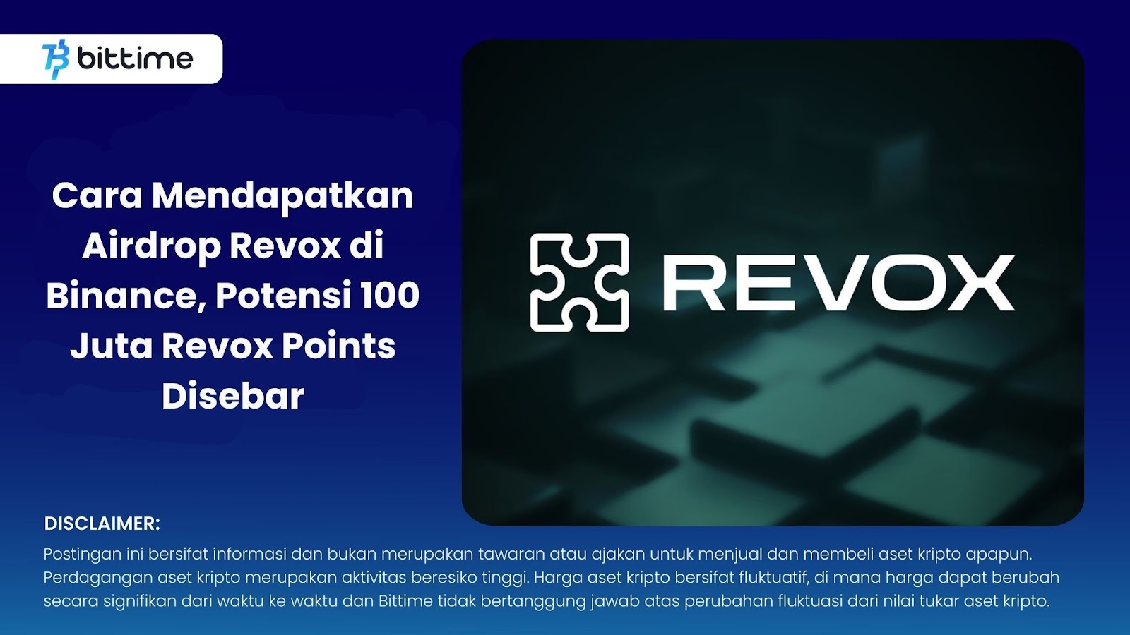 Cara Mendapatkan Airdrop Revox di Binance, Potensi 100 Juta Revox Points Disebar