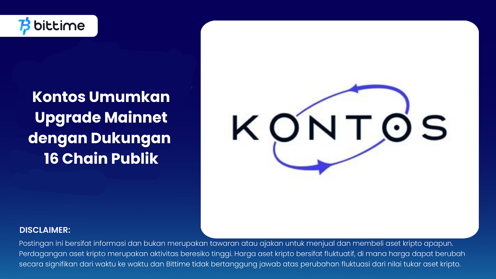 Kontos Upgrade Mainnet
