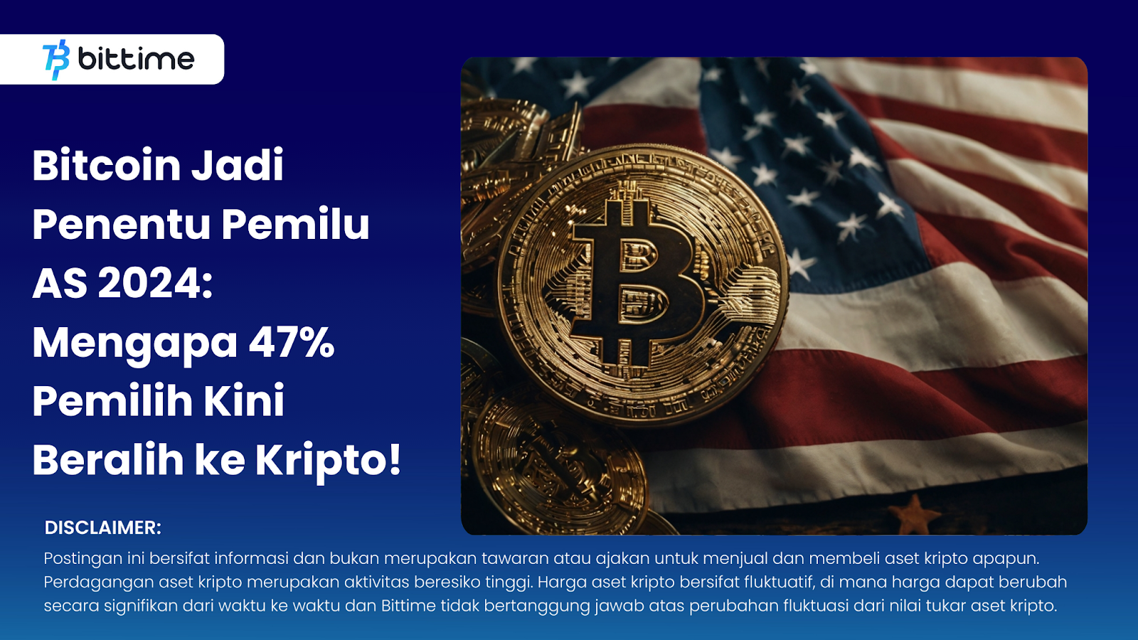 Bitcoin Jadi Penentu Pemilu AS 2024 Mengapa 47% Pemilih Kini Beralih ke Kripto!

