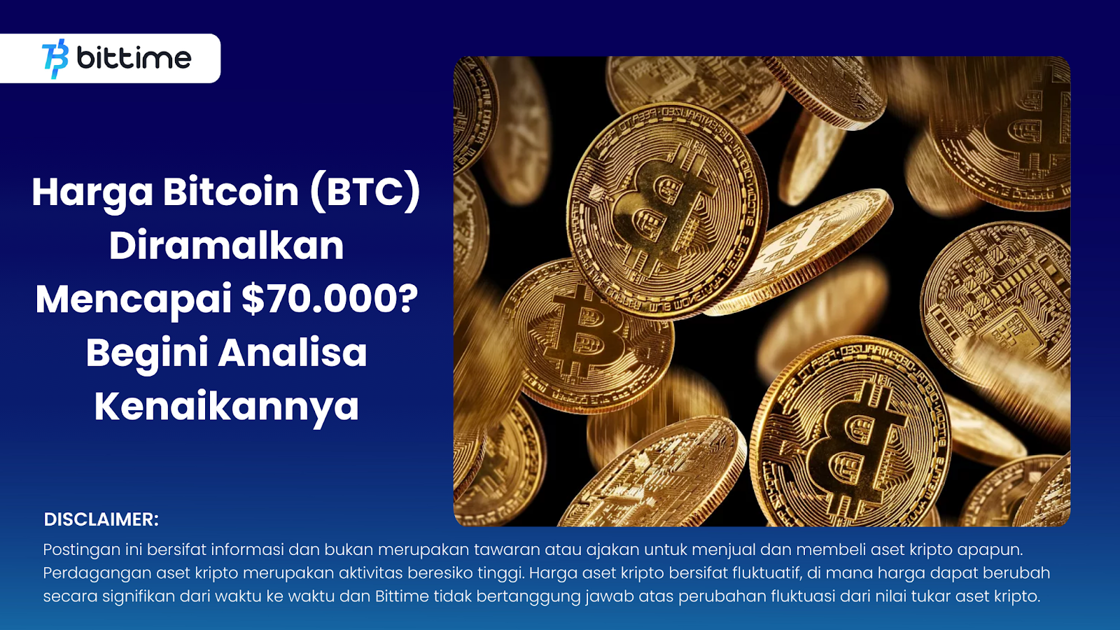 Harga Bitcoin (BTC) Diramalkan Mencapai $70.000? Begini Analisa