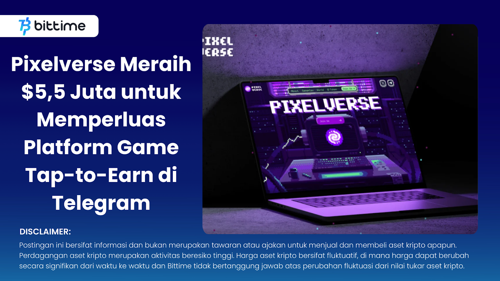 Pixelverse Meraih $5,5 Juta untuk Memperluas Platform Game Tap-to-Earn di Telegram