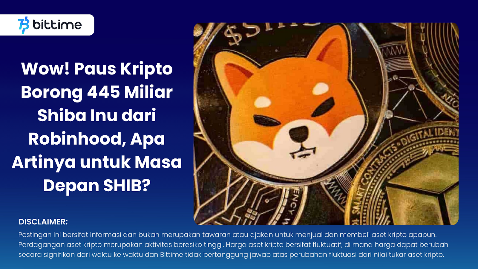 Wow! Paus Kripto Borong 445 Miliar Shiba Inu dari Robinhood, Apa Artinya untuk Masa Depan SHIB

