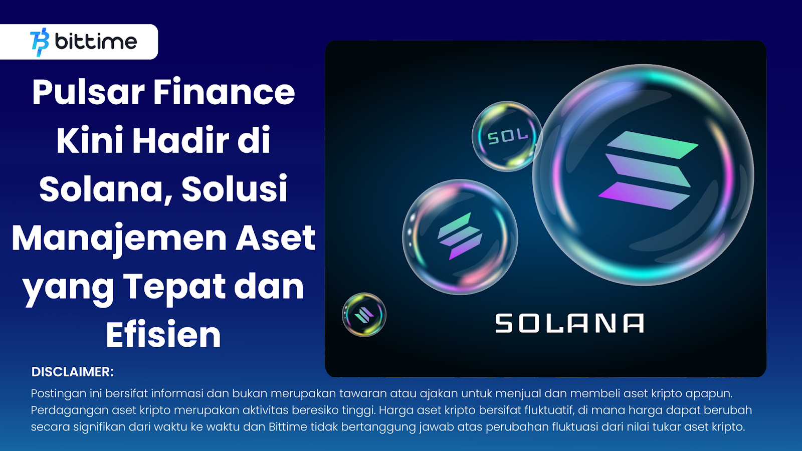 Pulsar Finance Kini Hadir di Solana, Solusi Manajemen Aset yang Tepat dan Efisien