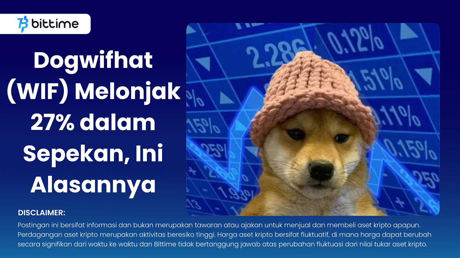 Dogwifhat (WIF) Melonjak 27% dalam Sepekan, Ini Alasannya