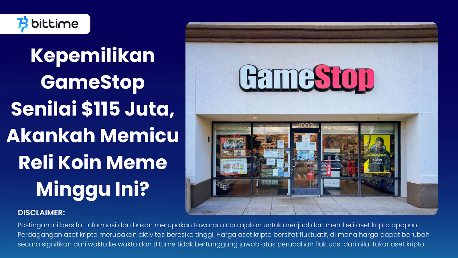 Kepemilikan GameStop Senilai $115 Juta, Akankah Memicu Reli Koin Meme Minggu Ini?