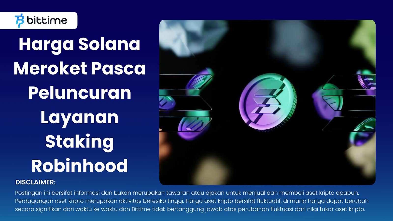 Harga Solana Meroket Pasca Peluncuran Layanan Staking Robinhood