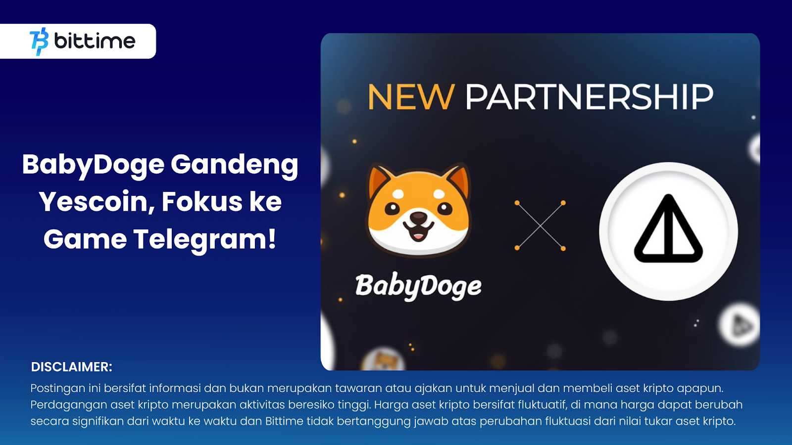 BabyDoge Gandeng Yescoin, Fokus ke Game Telegram!