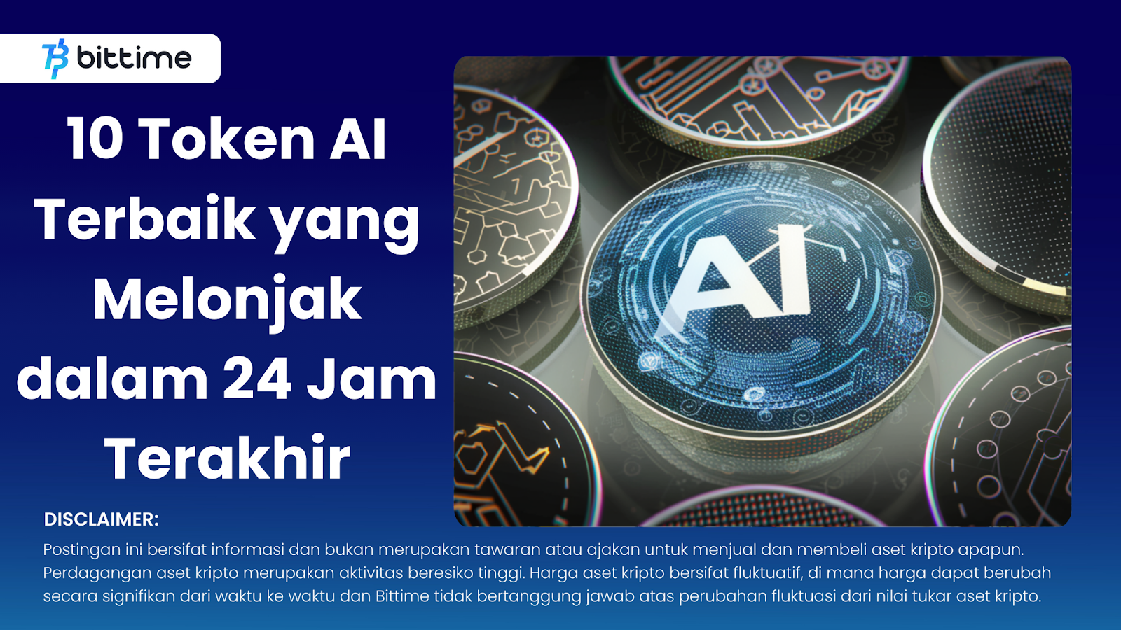 10 Token AI Terbaik yang Melonjak dalam 24 Jam Terakhir