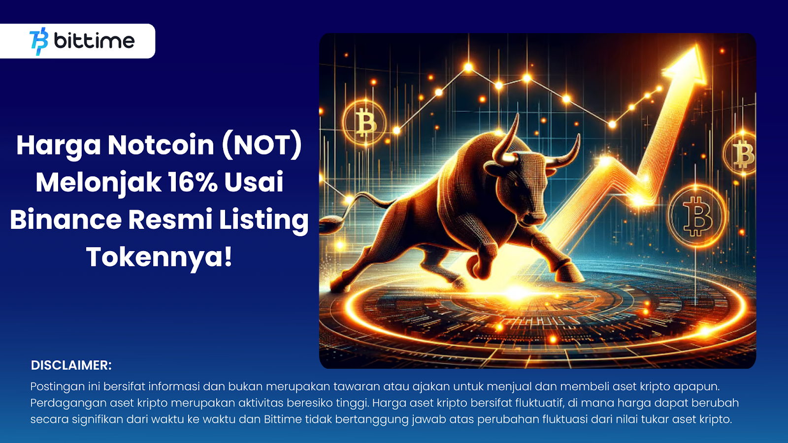 Harga Notcoin (NOT) Melonjak 16% Usai Binance Resmi Listing Tokennya!