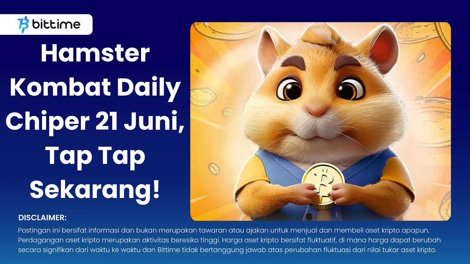 Hamster Kombat Daily Chiper 21 Juni, Tap Tap Sekarang!