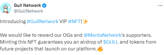 Airdrop GULL Gull Network: Layer 3 di Atas Manta