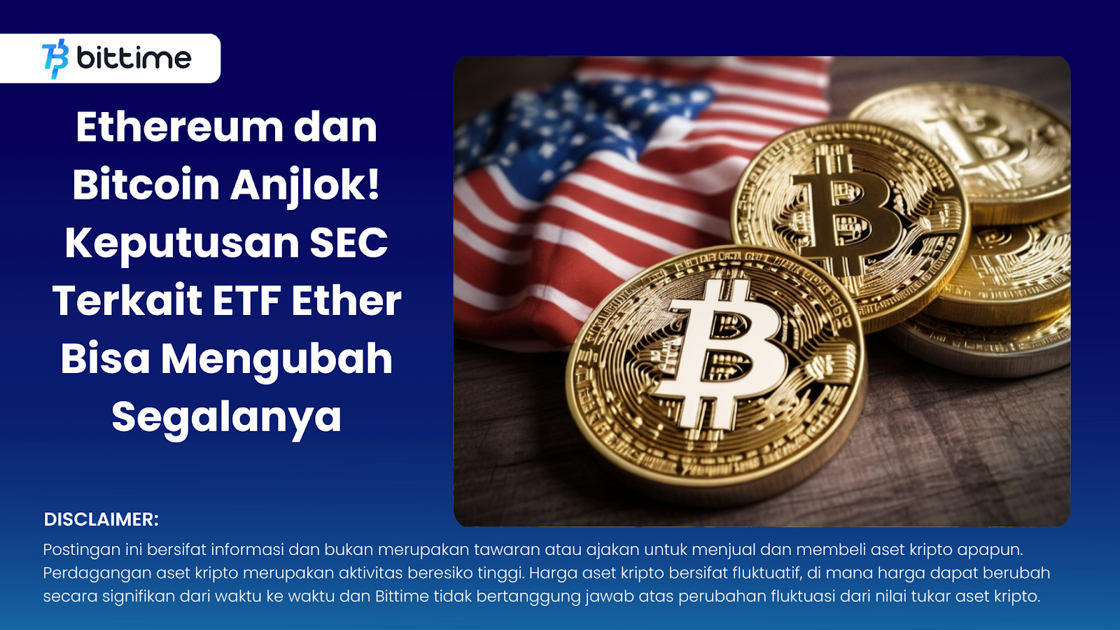 Ethereum dan Bitcoin Anjlok! Keputusan SEC Terkait ETF Ether Bisa Mengubah Segalanya
