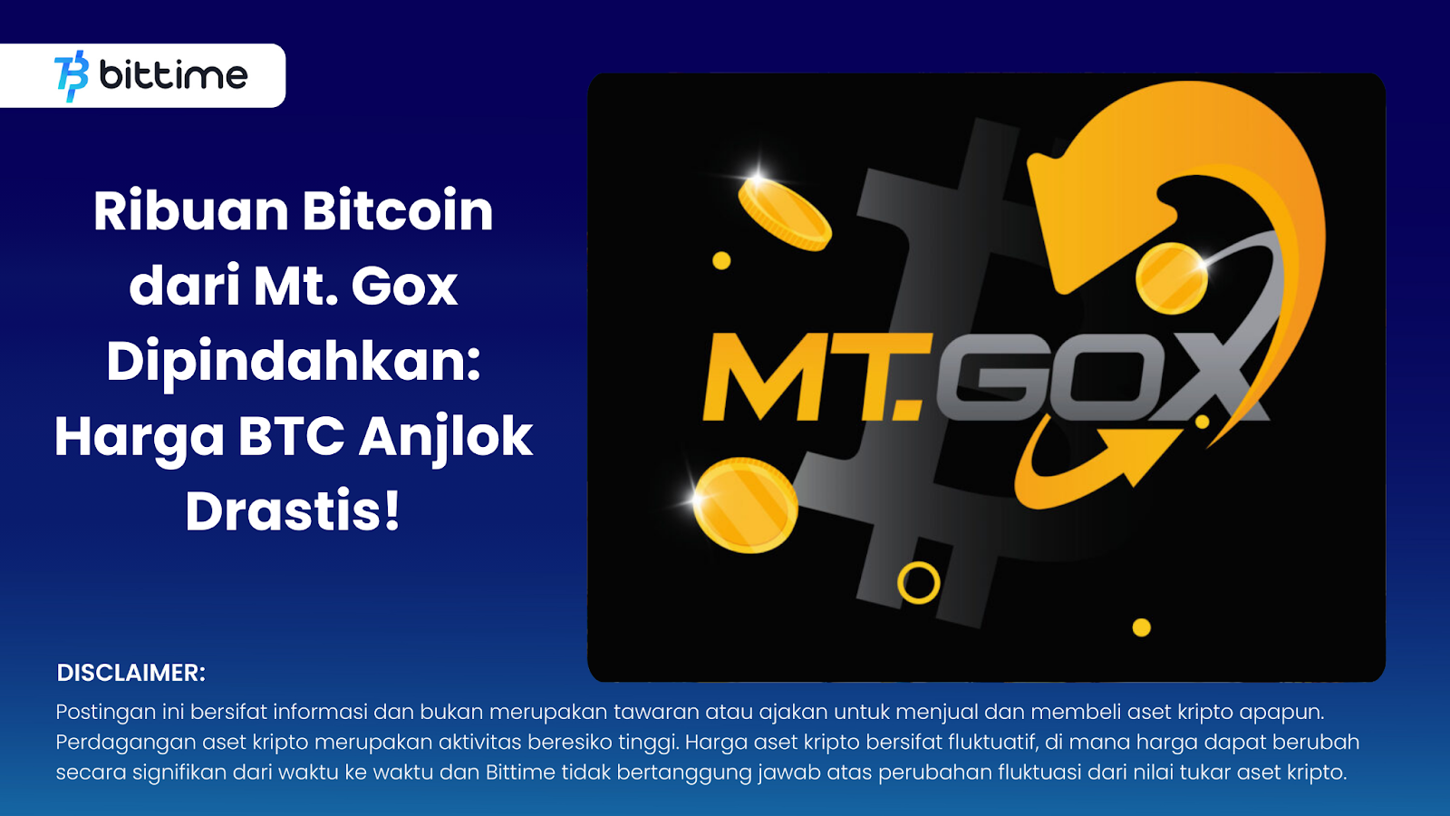 Ribuan Bitcoin dari Mt. Gox Dipindahkan: Harga BTC Anjlok Drastis!
