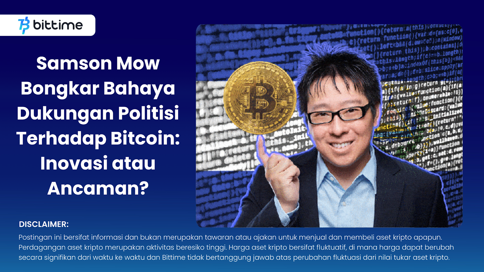 Samson Mow Bongkar Bahaya Dukungan Politisi Terhadap Bitcoin Inovasi atau Ancaman
