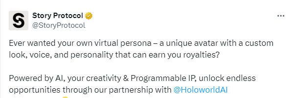 Kerjasama Holoworld AI dan Story Protocol