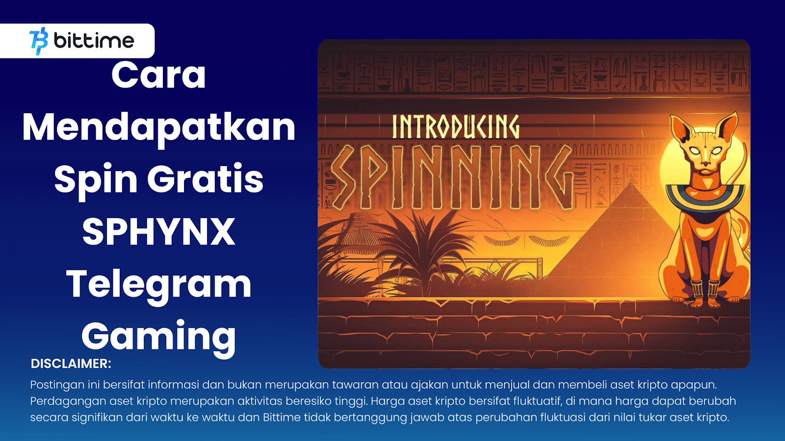 Cara Mendapatkan Spin Gratis SPHYNX Telegram Gaming