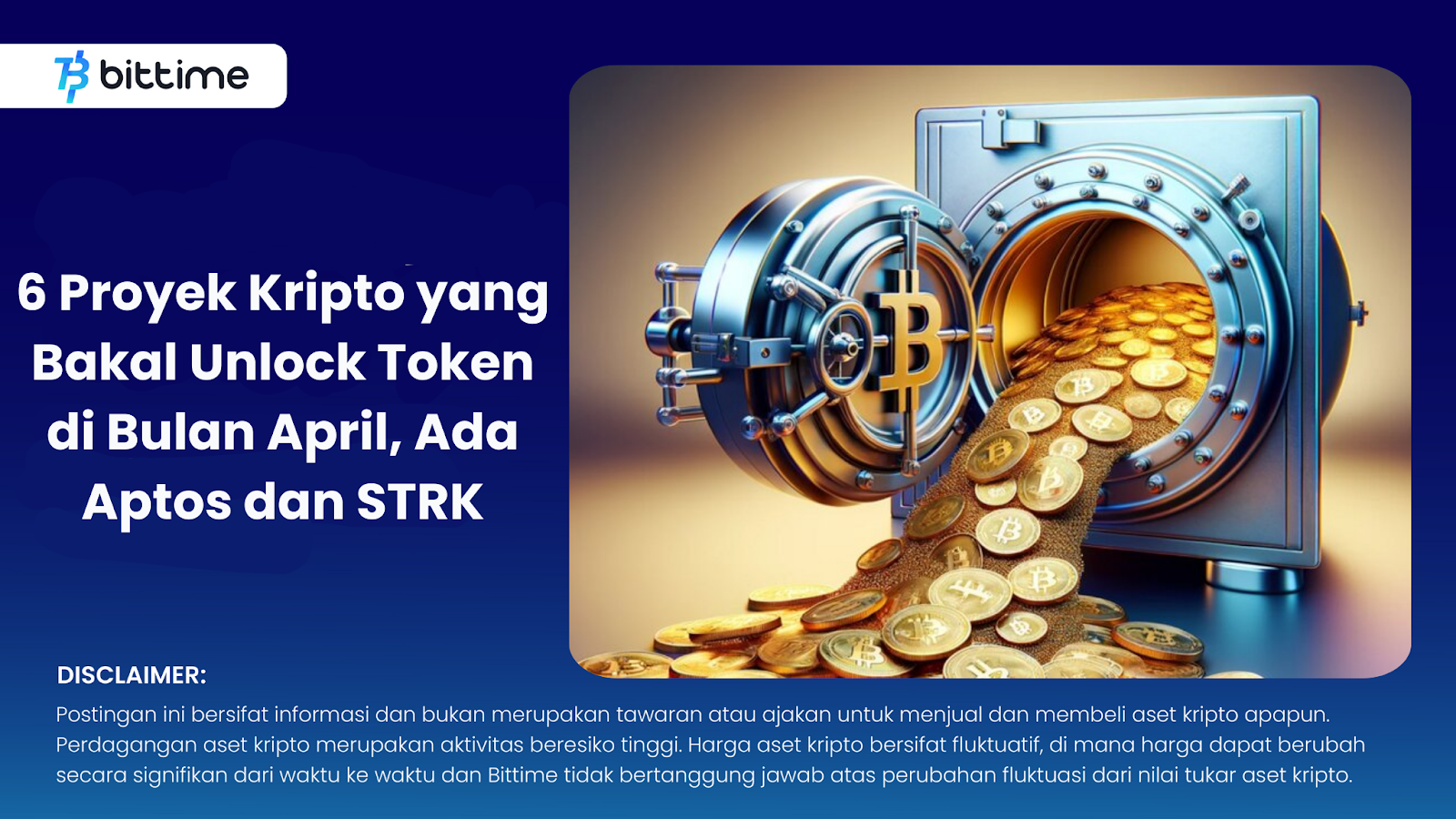 6 Proyek Kripto yang Bakal Unlock Token di Bulan April, Ada Aptos dan STRK  – Bittime