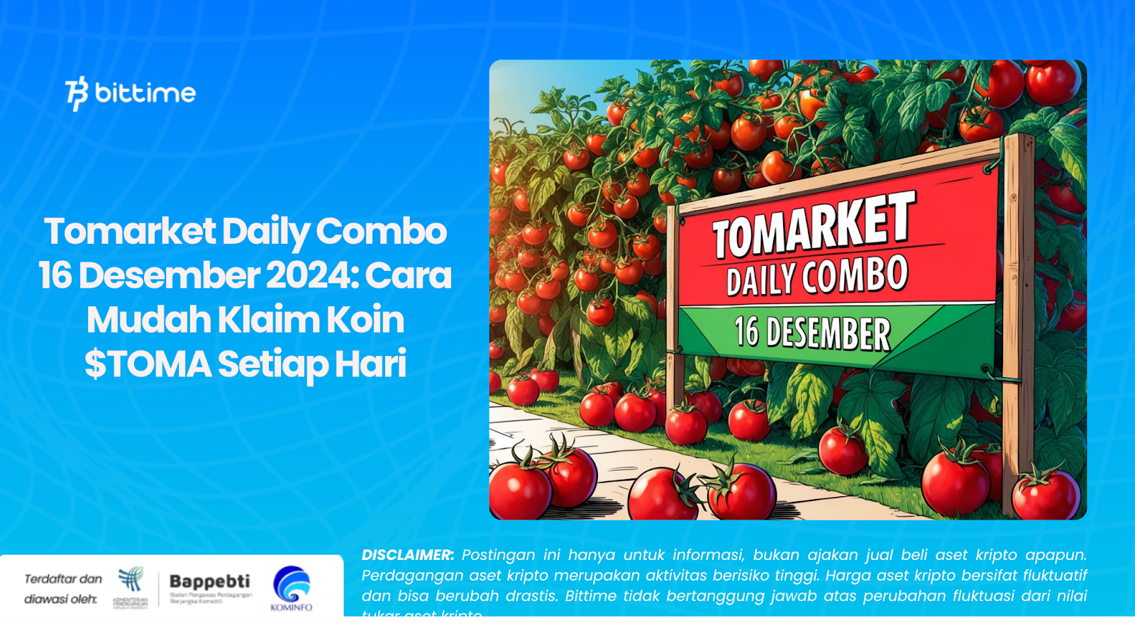 Tomarket Daily Combo 16 Desember 2024: Cara Mudah Klaim Koin $TOMA Setiap Hari
