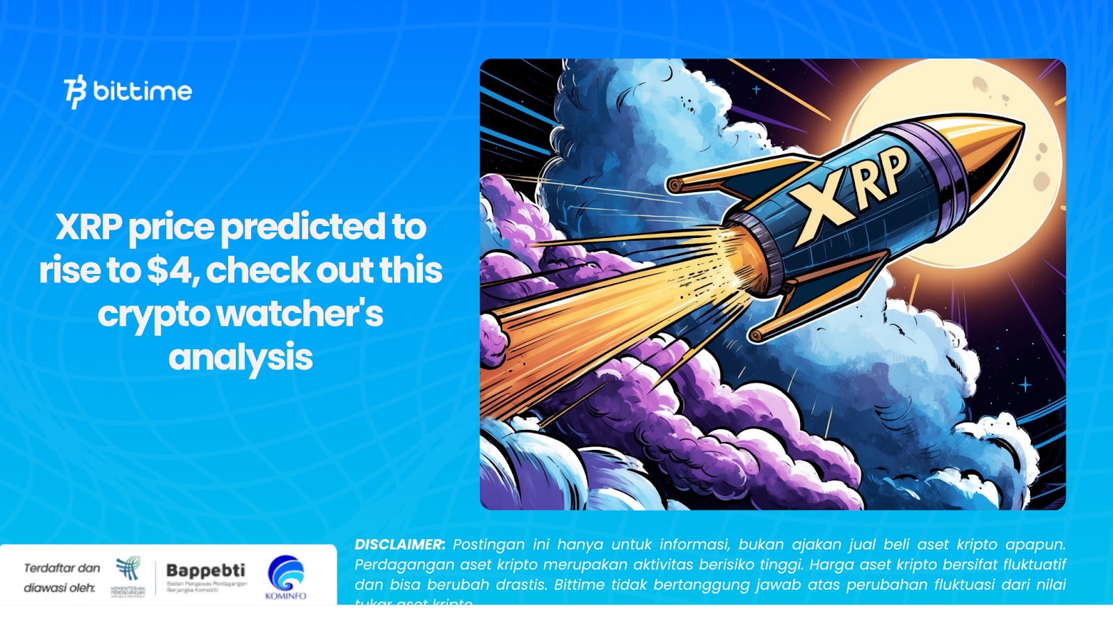 XRP price predicted to rise to $4, check out this crypto watcher's analysis
