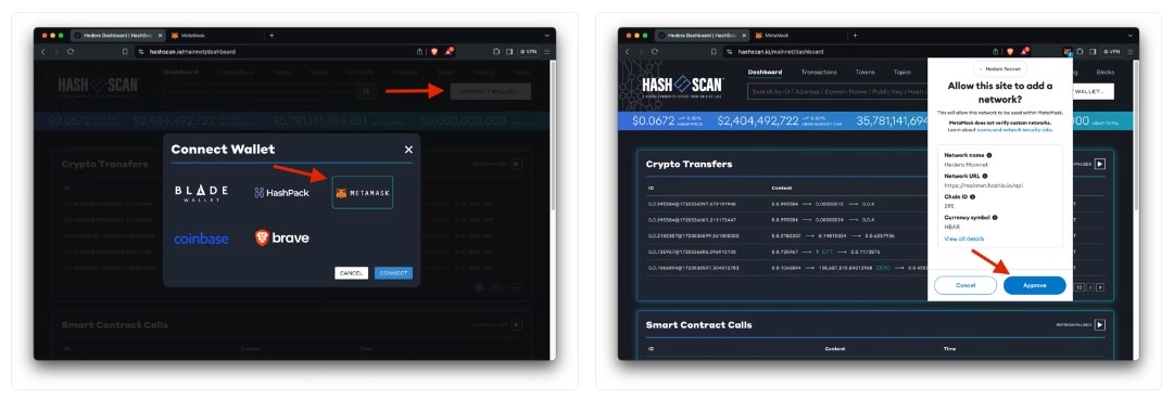 How to Connect Hedera to MetaMask Wallet Via HashScan.webp