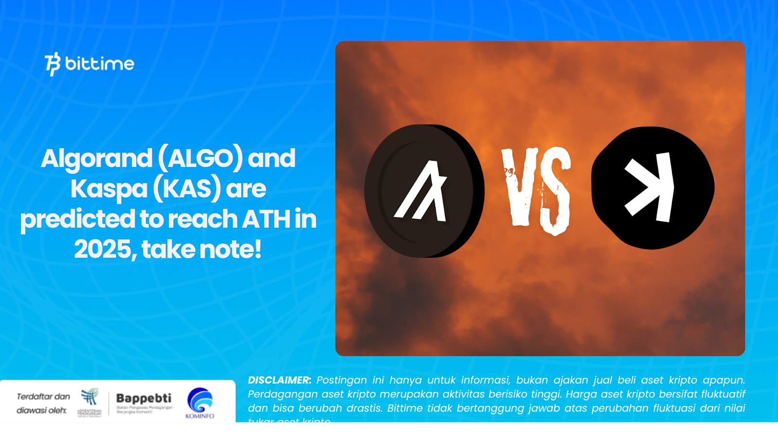 Algorand (ALGO) and Kaspa (KAS) are predicted to reach ATH in 2025, take  note! – Bittime