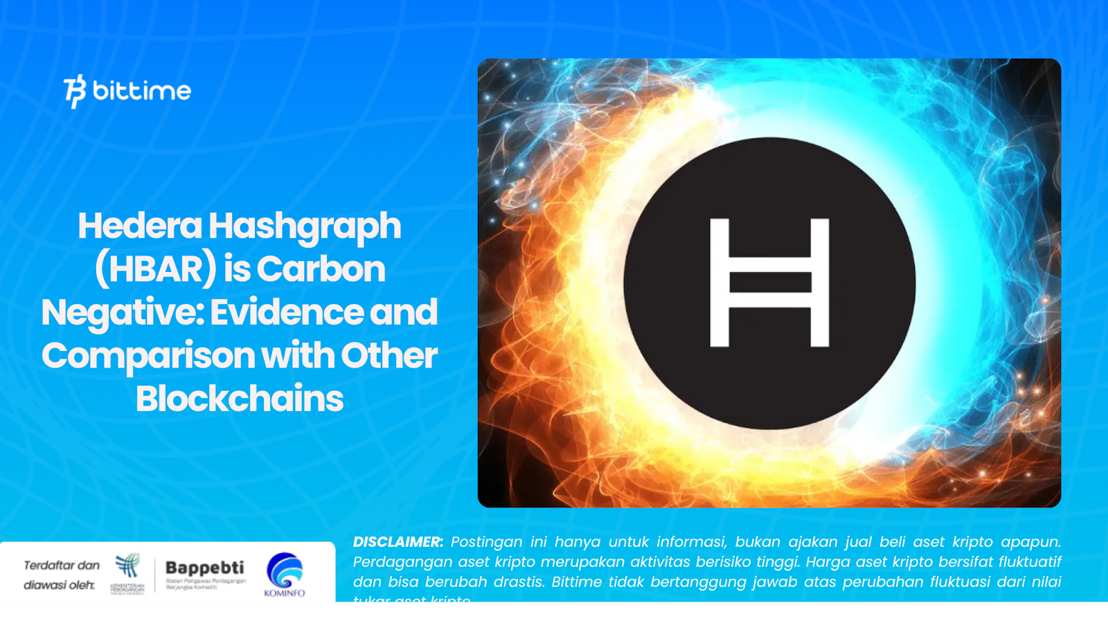 Hedera Hashgraph (HBAR) is Carbon Negative: Evidence and Comparison with Other Blockchains
