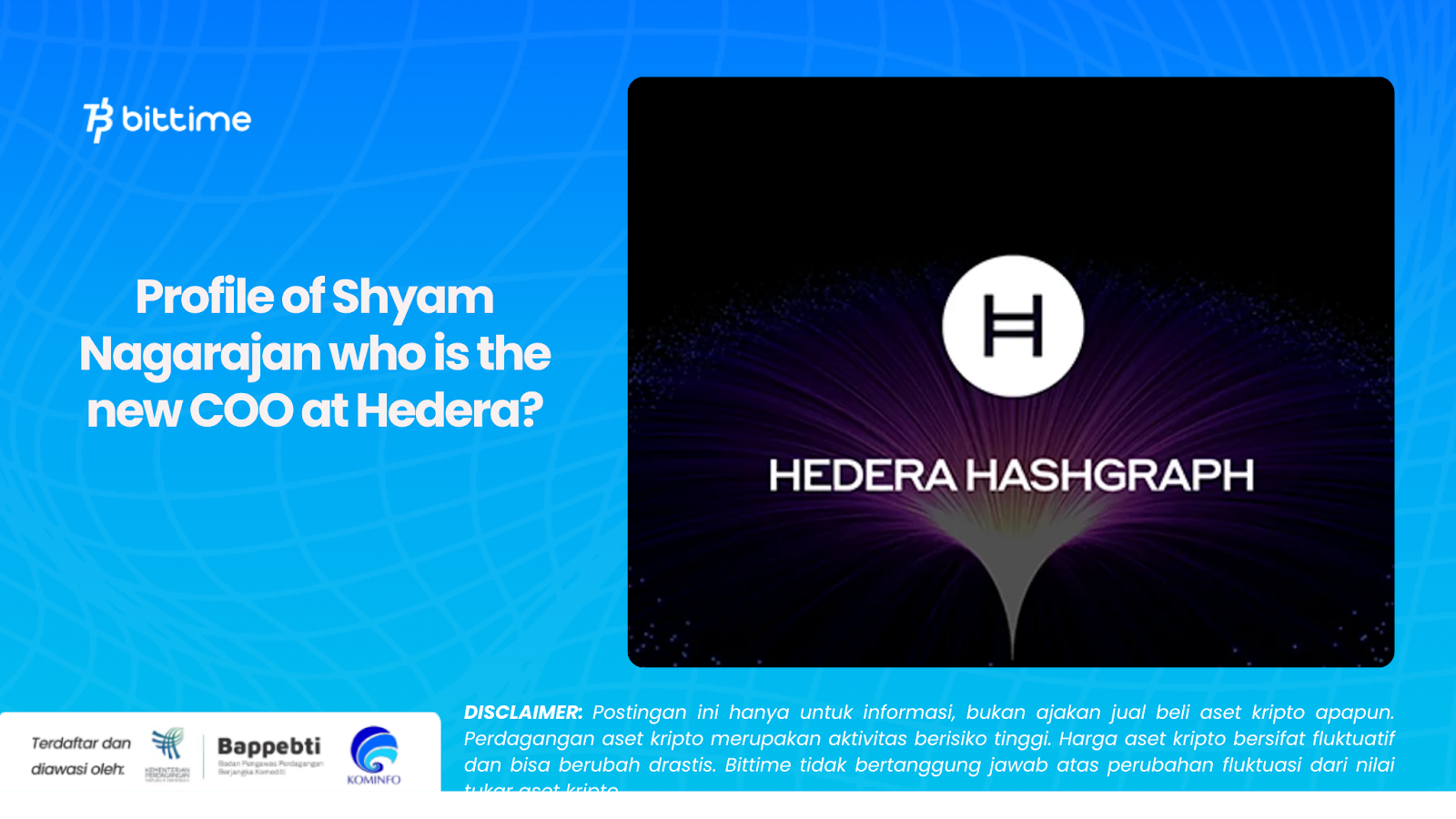 Profile of Shyam Nagarajan who is the new COO at Hedera?
