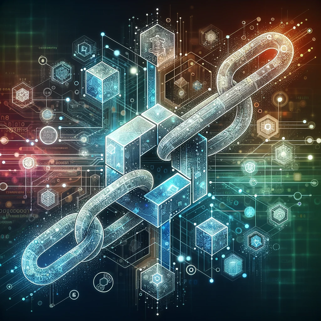DALLĀ·E 2024-01-09 17.06.05 - A modern and intricate illustration representing the concept of blockchain. The design should feature interconnected blocks forming a chain, symbolizi.png
