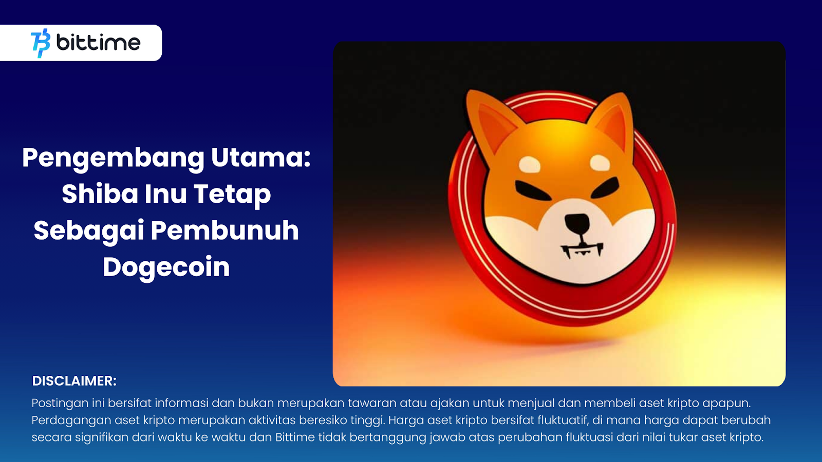 Lead Developer: Shiba Inu Remains As Dogecoin Killer – Bittime