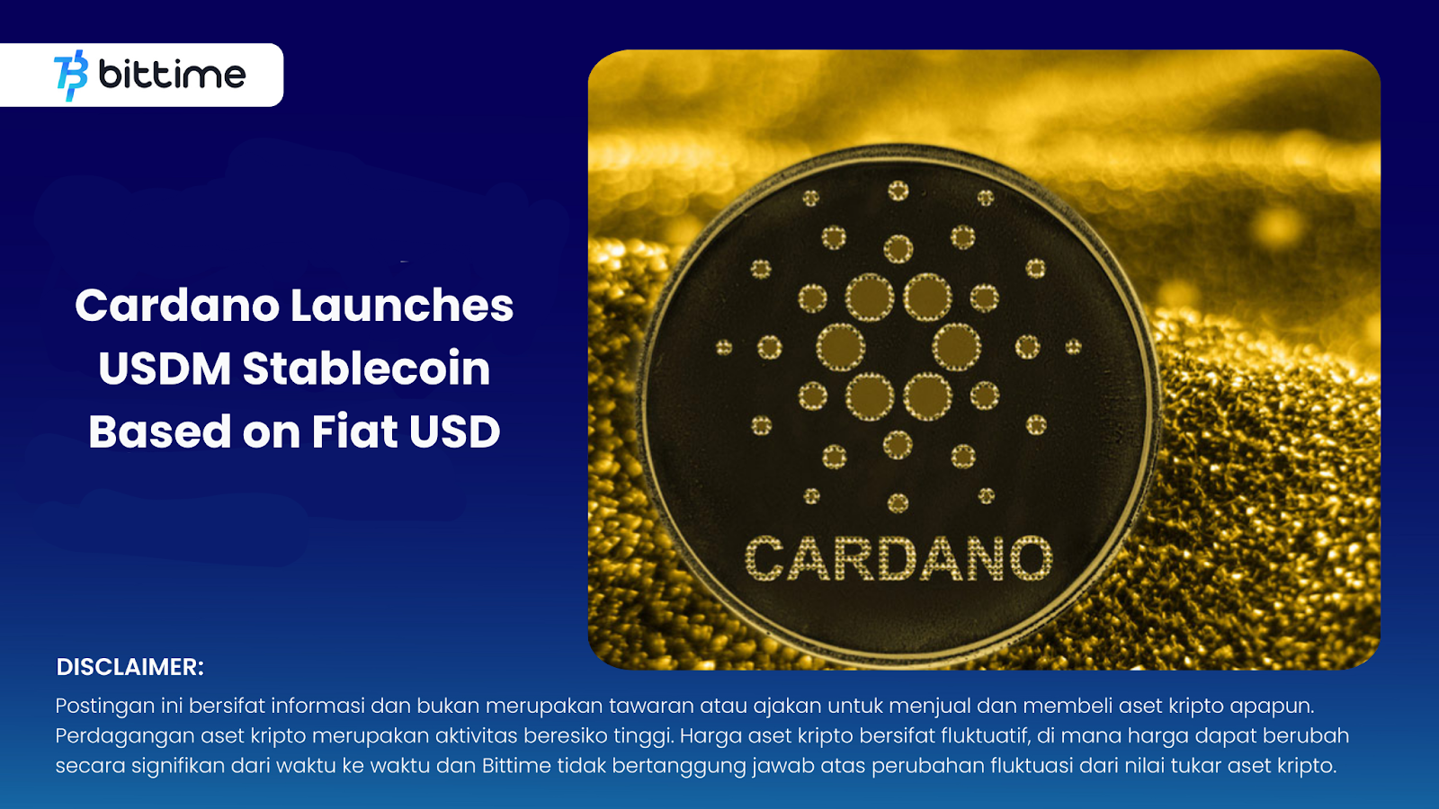 Cardano Launches USDM Stablecoin Based On Fiat USD – Bittime