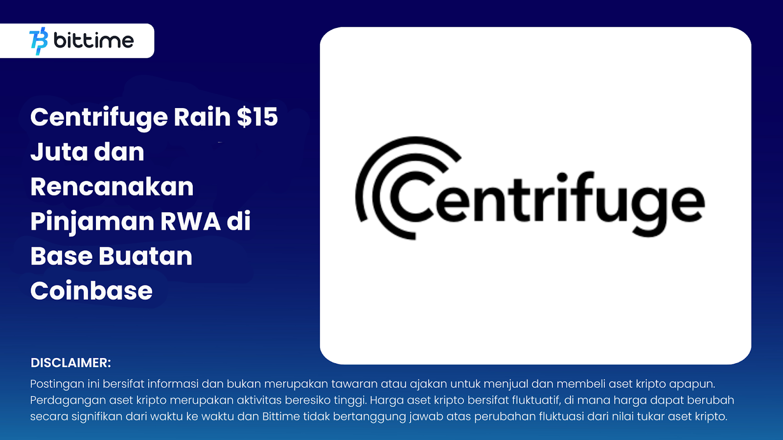 Centrifuge Raises $15 Million and Plans RWA Loans on Coinbase Built Base –  Bittime