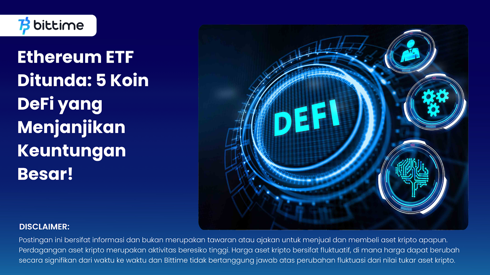 Ethereum ETF Ditunda: 5 Koin DeFi yang Menjanjikan Keuntungan Besar! –  Bittime