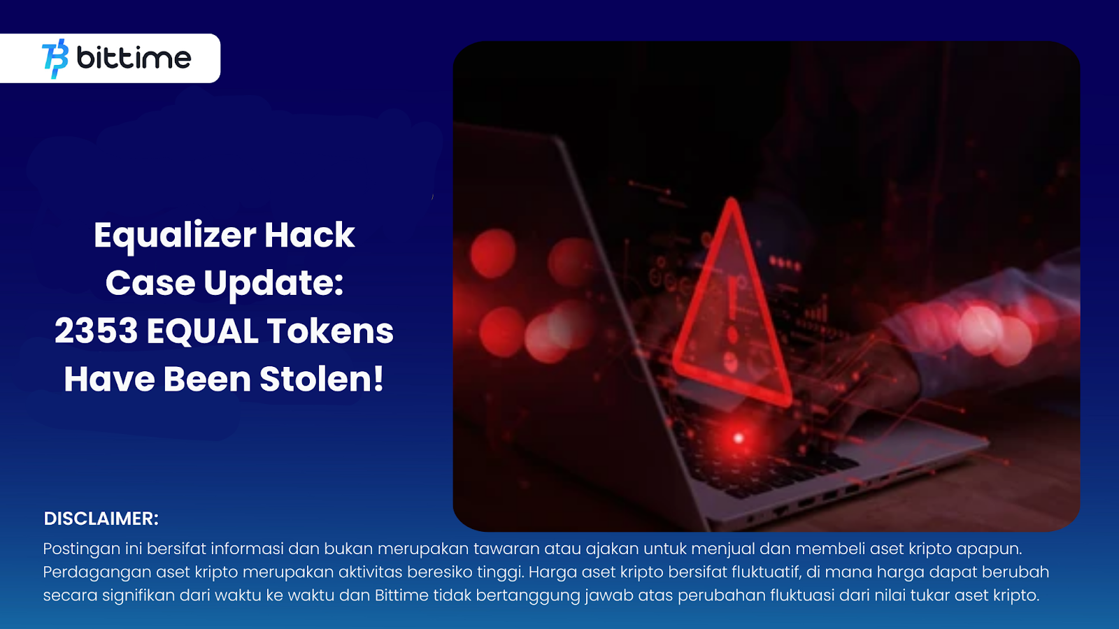 Equalizer Hack Case Update 2353 EQUAL Tokens Have Been Stolen! Bittime