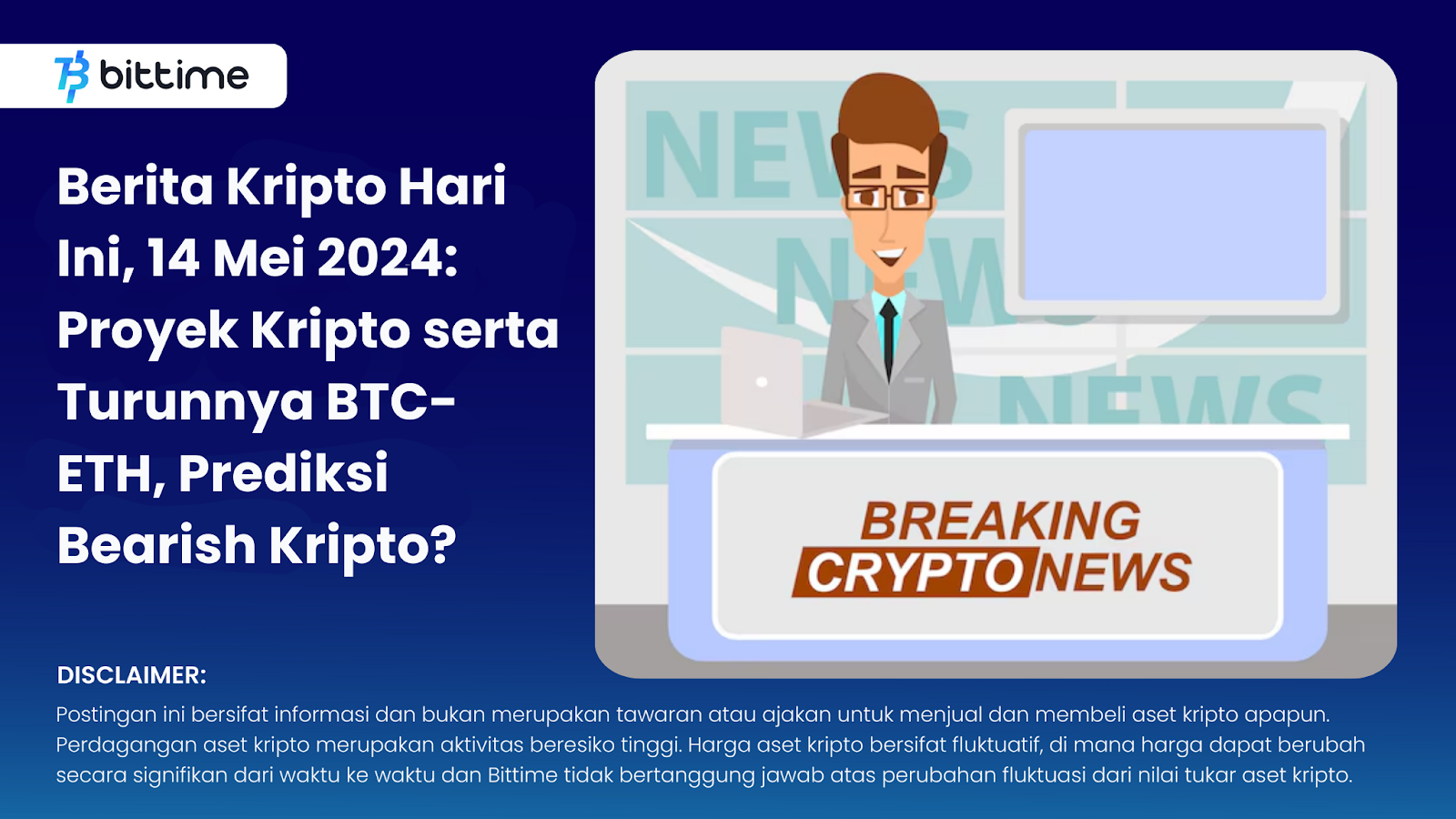 Berita Kripto Hari Ini, 14 Mei 2024 Proyek Kripto serta Turunnya BTC