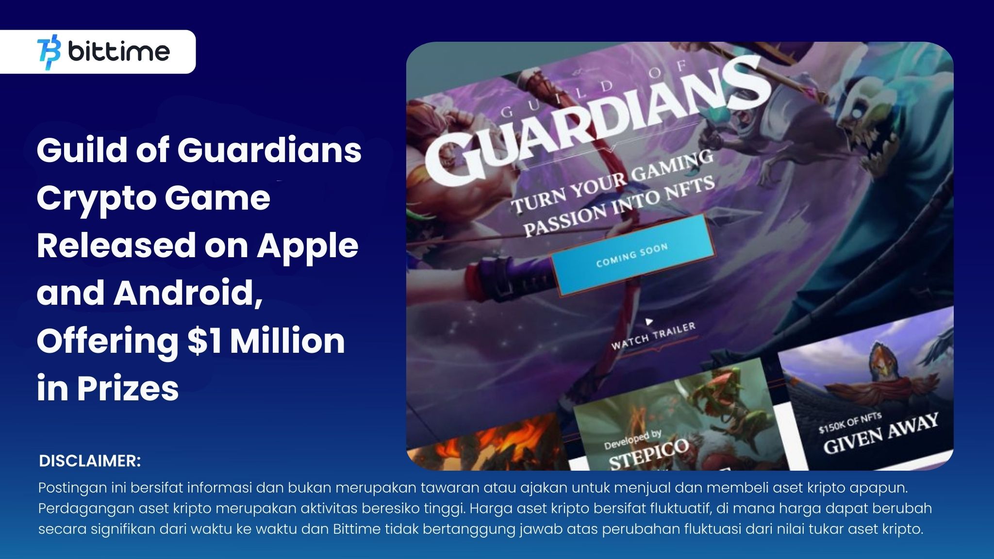 Guild of Guardians Crypto Game Released on Apple and Android, Offering $1 Million in Prizes.jpg