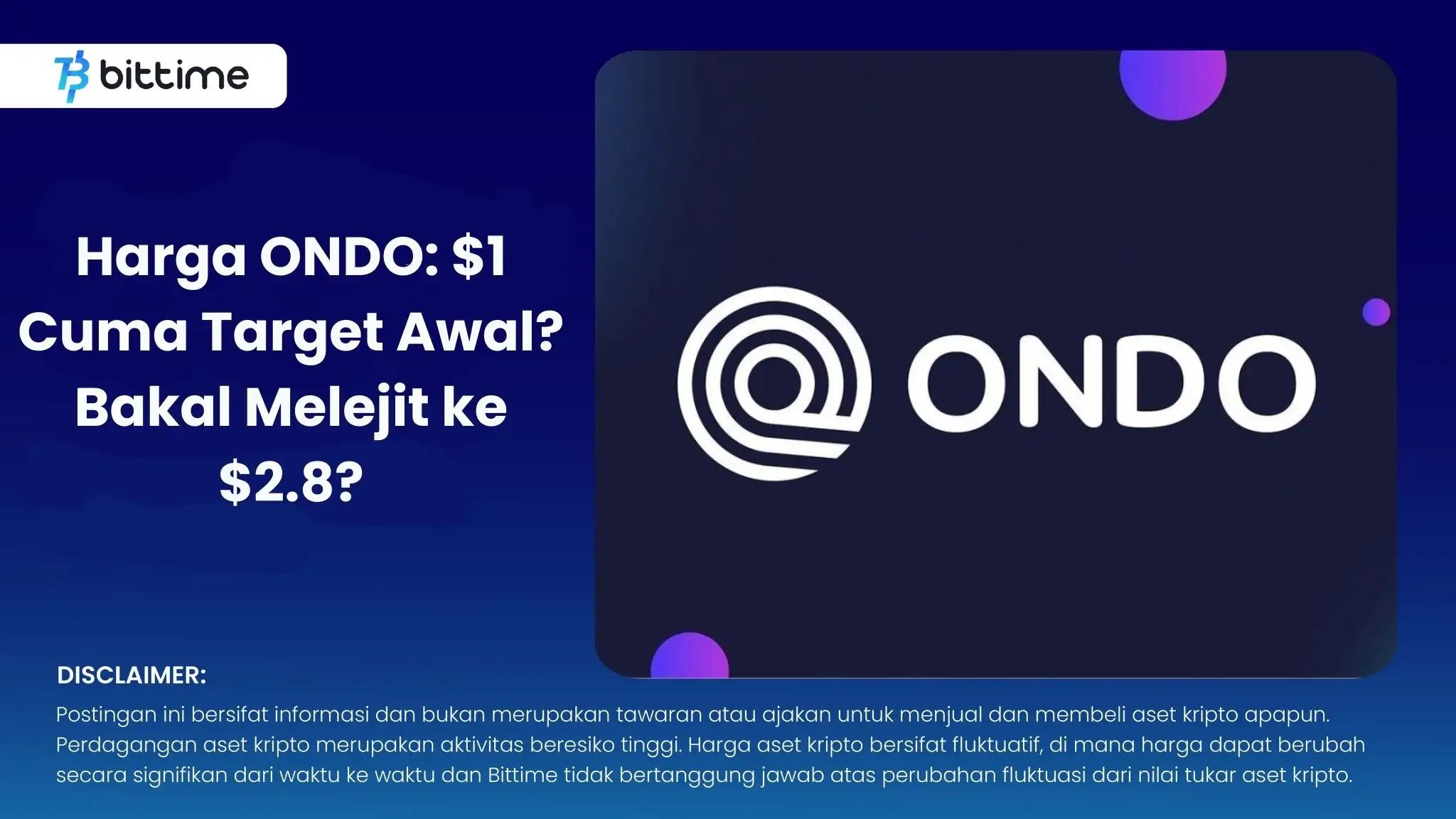 Harga ONDO $1 Cuma Target Awal Bakal Melejit ke $2.8.webp