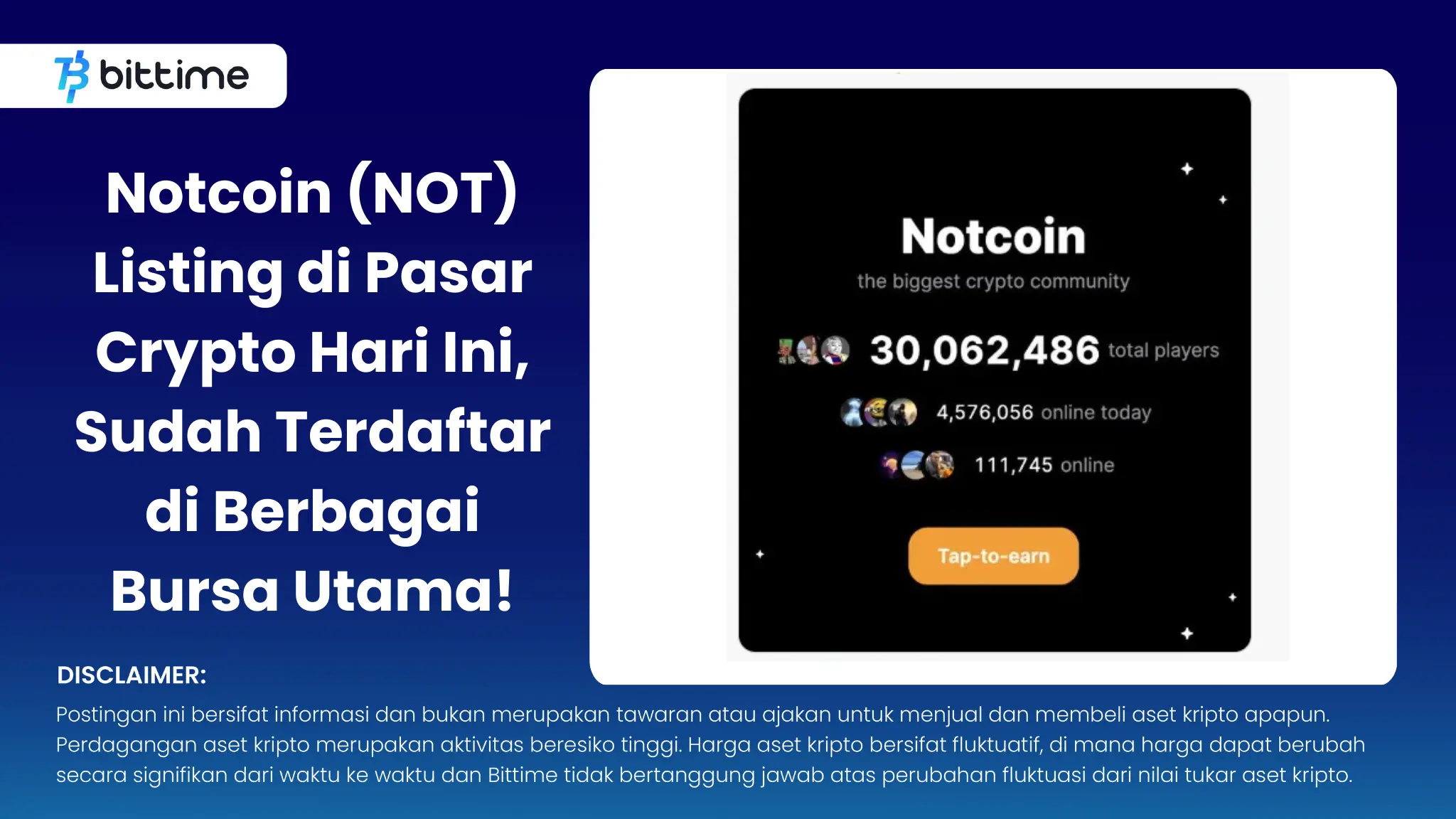 Notcoin (NOT) Listing on Crypto Market Today, Already Listed on Various  Major Exchanges! – Bittime