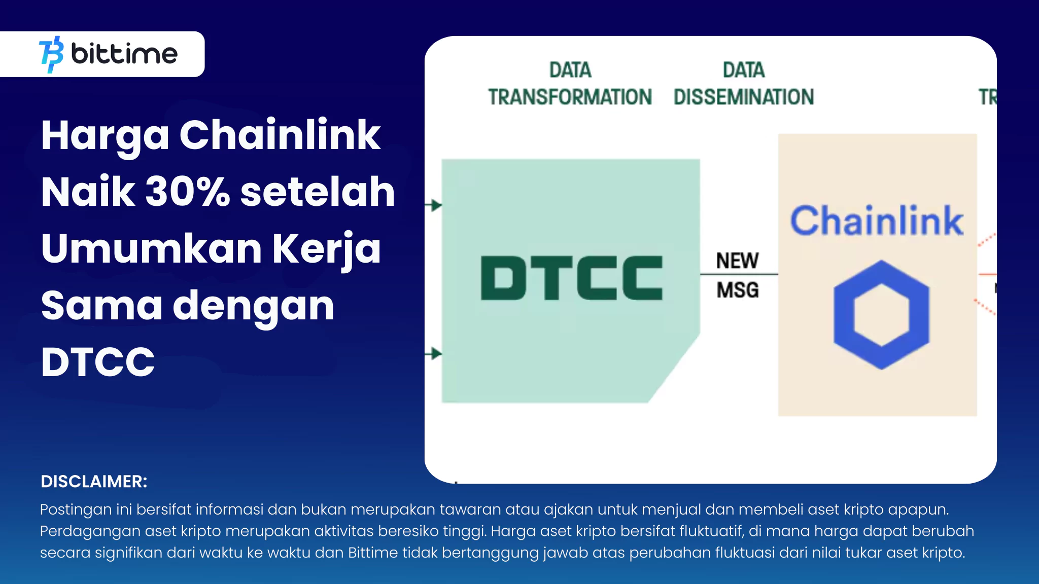 Chainlink Price Increases 30% after Announces Collaboration with DTCC –  Bittime