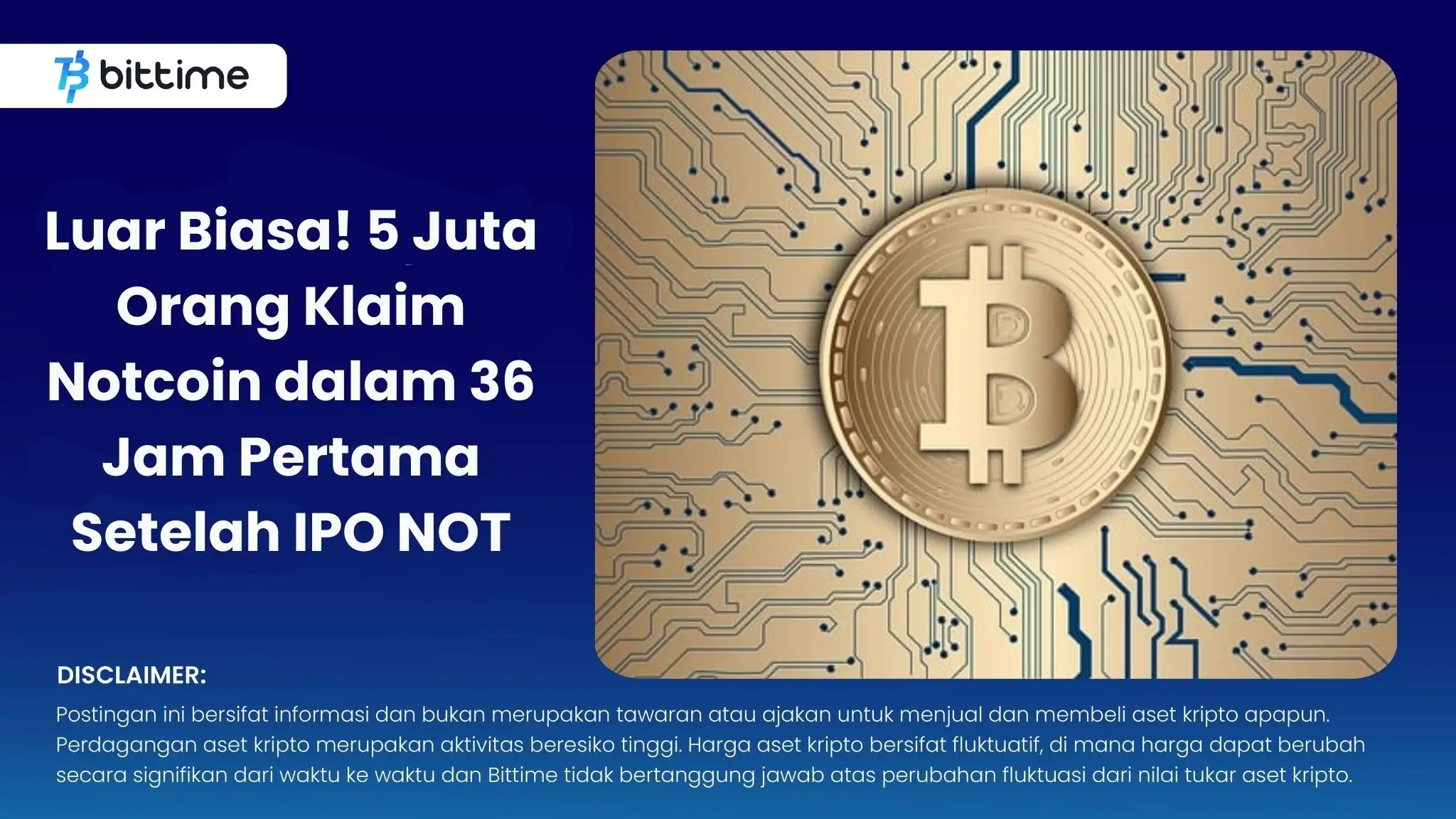 Luar Biasa! 5 Juta Orang Klaim Notcoin dalam 36 Jam Pertama Setelah IPO NOT.webp