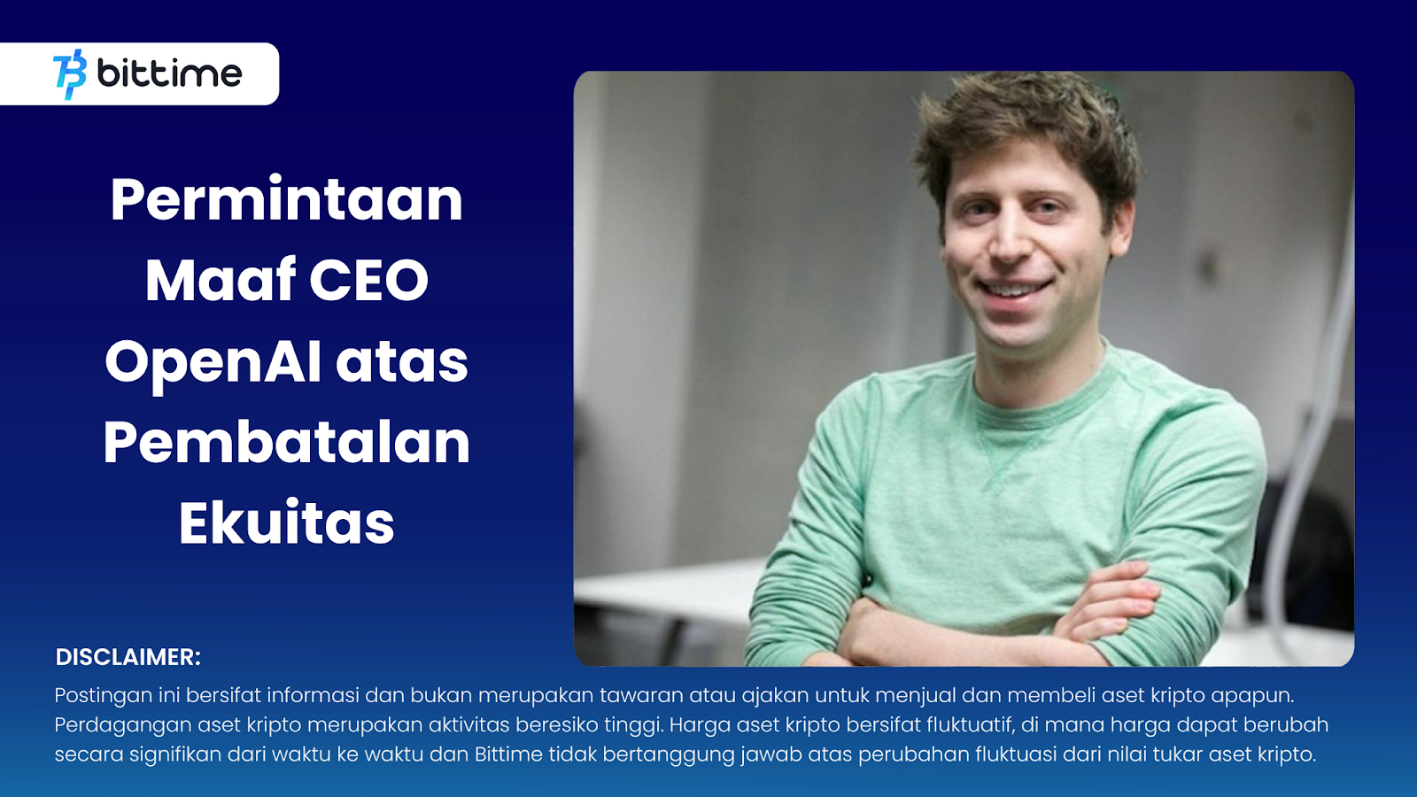 Permintaan Maaf CEO OpenAI atas Pembatalan Ekuitas