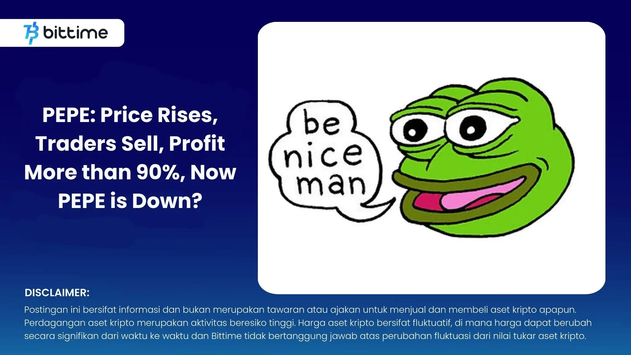PEPE Price Rises, Traders Sell, Profit More than 90%, Now PEPE is Down.webp