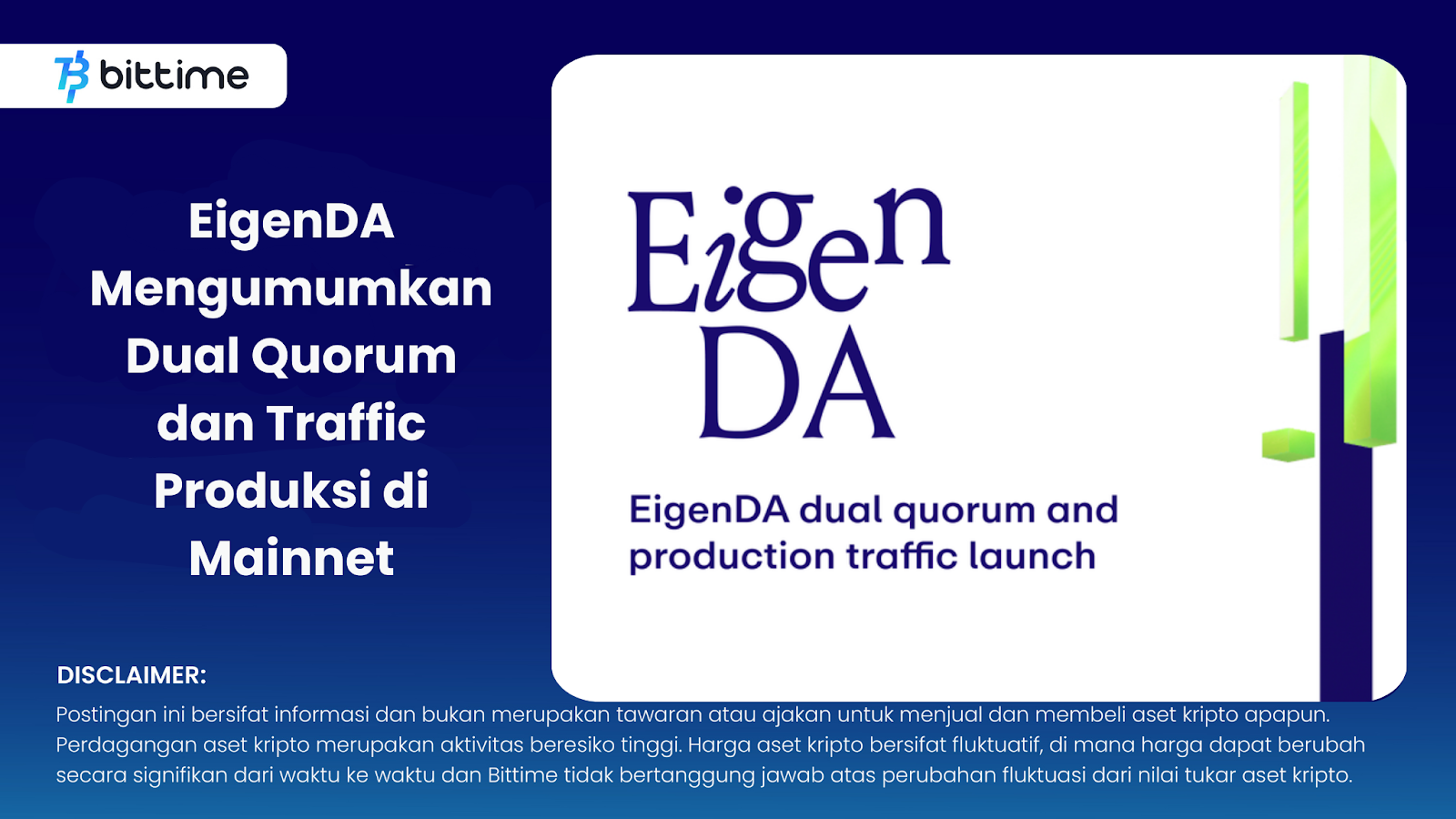 EigenDA Announces Dual Quorum and Traffic Production on Mainnet