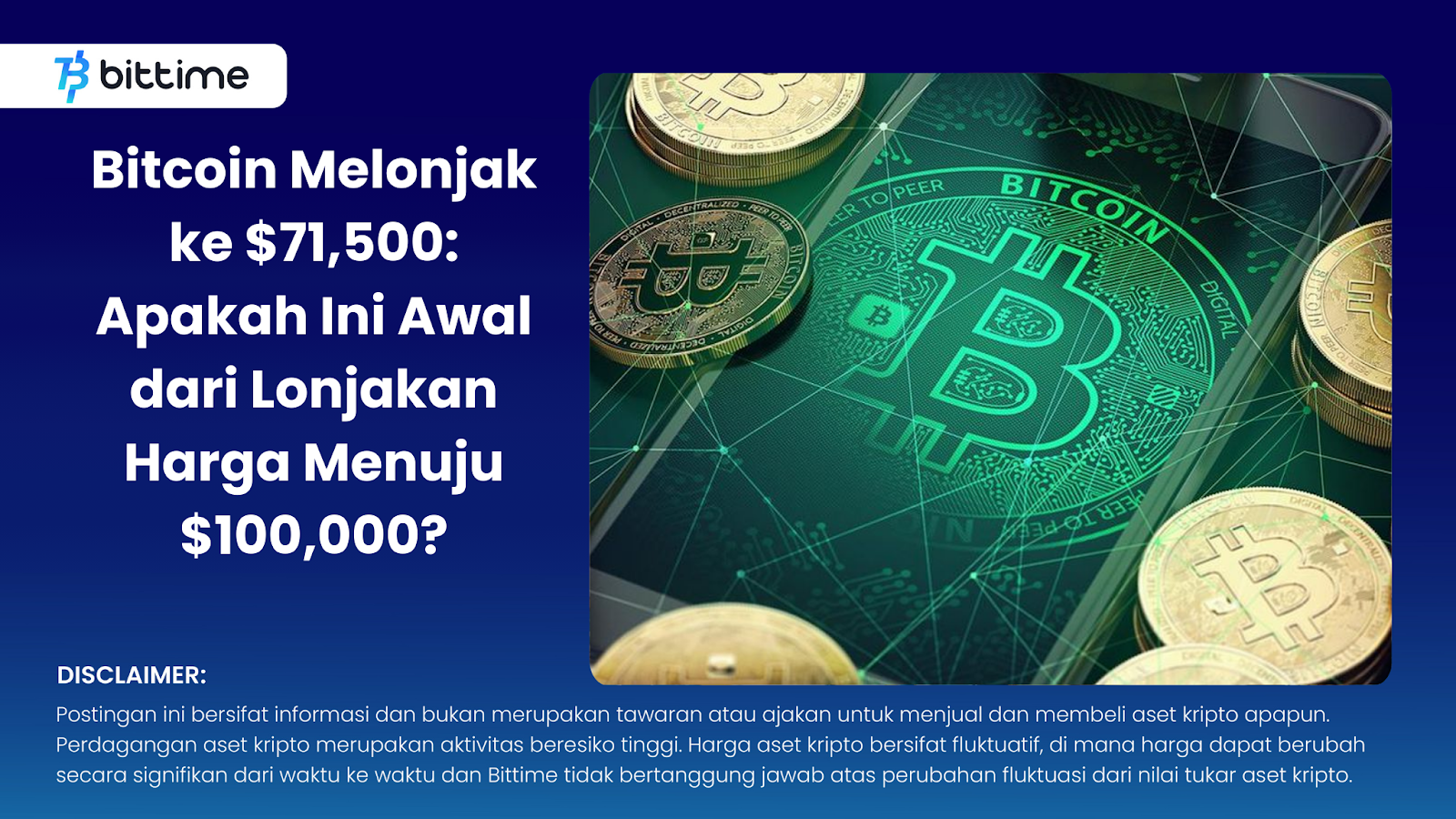 Bitcoin Surges to $71,500 Is This the Beginning of a Price Surge Towards $100,000
