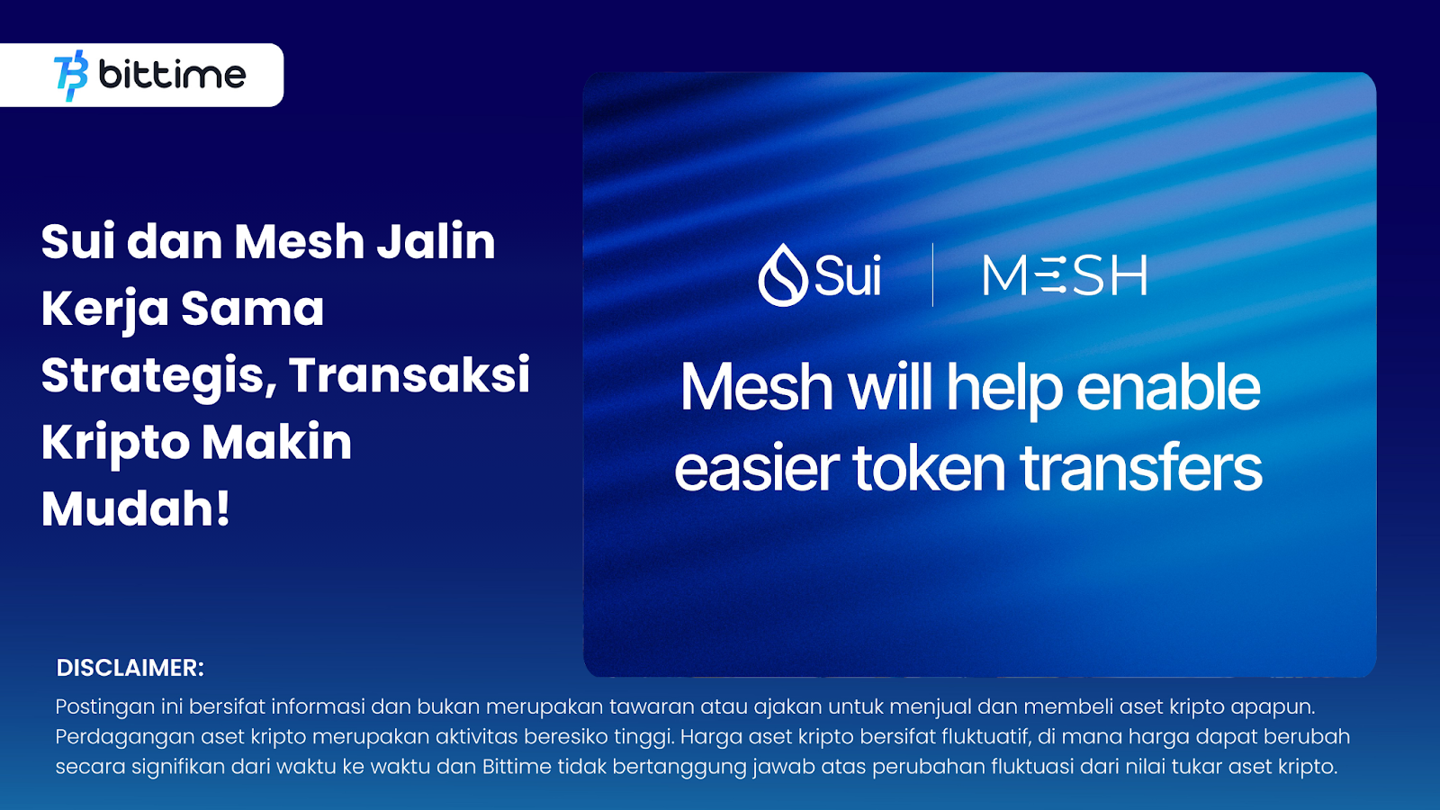 Sui and Mesh Establish Strategic Collaboration, Crypto Transactions Get Easier!